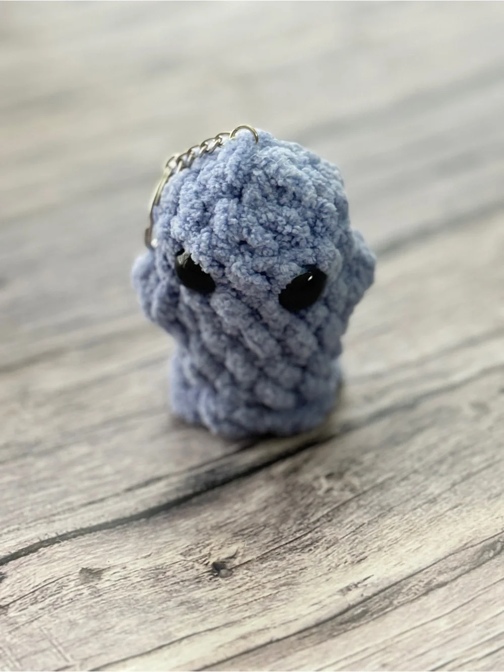 Handmade Lavender Crochet Ghost Keychain – 3”